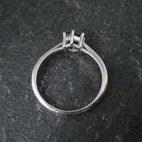 Estate Sterling Sapphire Solitaire Ring Size 8