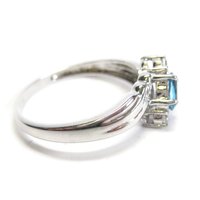 Vintage Sterling Blue Topaz Ring Size 10