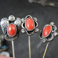 Wholesale Lot of 12 Vintage Southwestern Sterling Silver Stick Pins