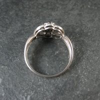 Vintage Smoky Topaz Heart Ring in Sterling Silver Size 8