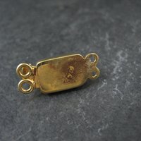 Gold 2 Strand Iolite Box Clasp Vermeil Sterling Silver