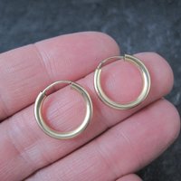 5/8" Gold Hoop Earrings 14K Gold Filled New Old Stock