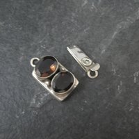 Sterling Silver Smoky Quartz Box Clasp