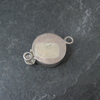 Vintage Sterling Silver Blue Art Glass Box Clasp