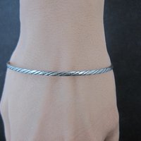 Vintage Sterling Art Deco Bangle Bracelet 7.5 Inches by Beau