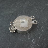 Vintage Sterling Silver Art Glass Box Clasp 1 & 2 Strand Available