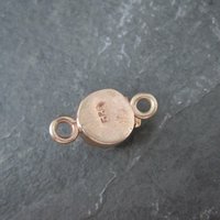 Rose Gold Black Tourmaline Box Clasp Vermeil Sterling Silver