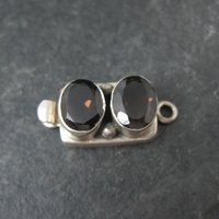 Sterling Silver Smoky Quartz Box Clasp