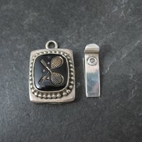 Sterling Silver Enamel Tennis Themed Box Clasp