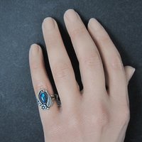 Southwestern Abalone Feather Ring Many Sizes Available NOS
