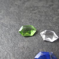 Vintage Hexagon Cut Gemstones 6x11 Lot of 4
