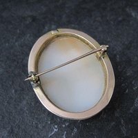 Vintage Gold Filled Carved Cameo Brooch