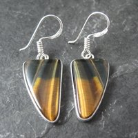 Sterling Silver Tigers Eye Earrings