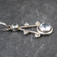 Light Blue Topaz Pendant Sterling Silver