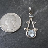 Light Blue Topaz Pendant Sterling Silver