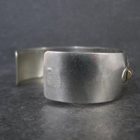 Vintage Navajo Cuff Bracelet 6.75 Inches Nickel Silver