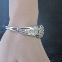 Vintage Mount Rushmore Black Hills Gold & Silver Cuff Bracelet 6"