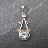 Light Blue Topaz Pendant Sterling Silver