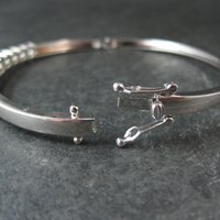 Sterling Silver Cubic Zirconia Bangle Bracelet
