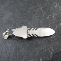 Small Southwestern Sterling Feather Pendant