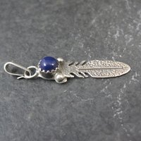 Small Southwestern Sterling Feather Pendant