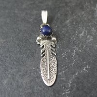 Small Southwestern Sterling Feather Pendant