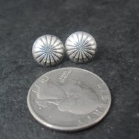 Southwestern Sterling Silver Dome Stud Earrings 11mm