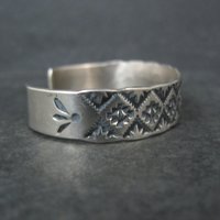 Vintage Childs Southwestern Cuff Bracelet in Sterling Silver 5"