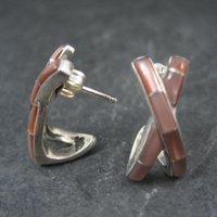 Southwestern Pink Mother of Pearl Inlay Earrings