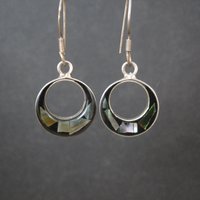 Vintage Sterling Abalone Earrings