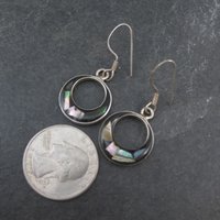 Vintage Sterling Abalone Earrings