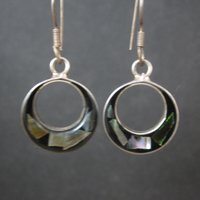 Vintage Sterling Abalone Earrings