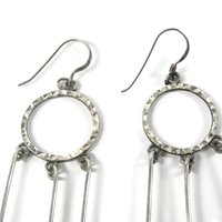Vintage Sterling Texan Cowgirl Earrings