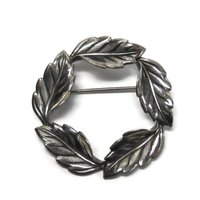 Estate Beau Sterling Leaf Brooch