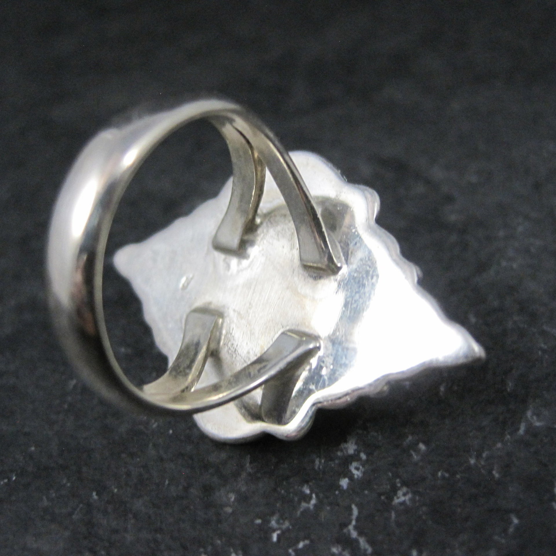 Southwestern Sterling Turquoise and Moonstone Ring Size 7