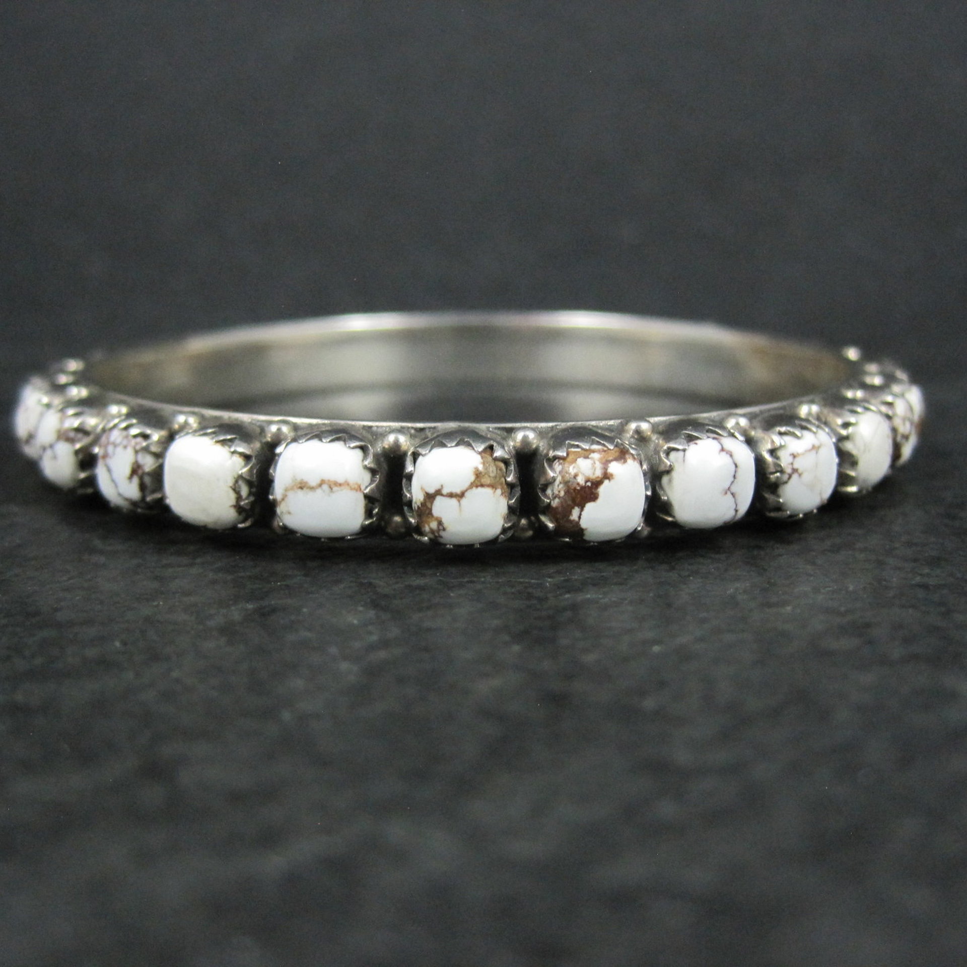 Heavy Southwestern Wild Horse Sterling Silver Bangle Bracelet 7.5"