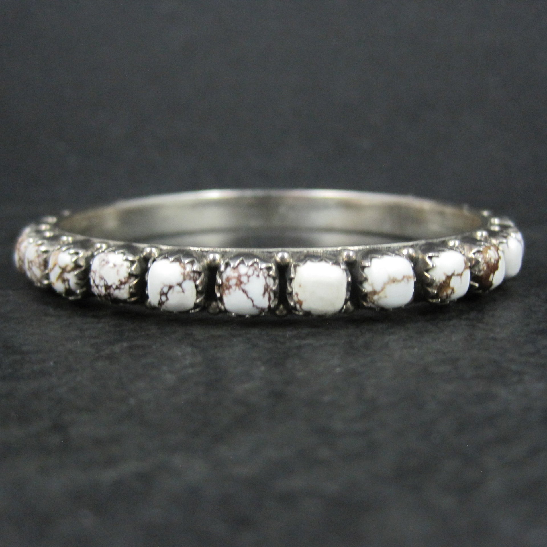 Heavy Southwestern Wild Horse Sterling Silver Bangle Bracelet 7.5"
