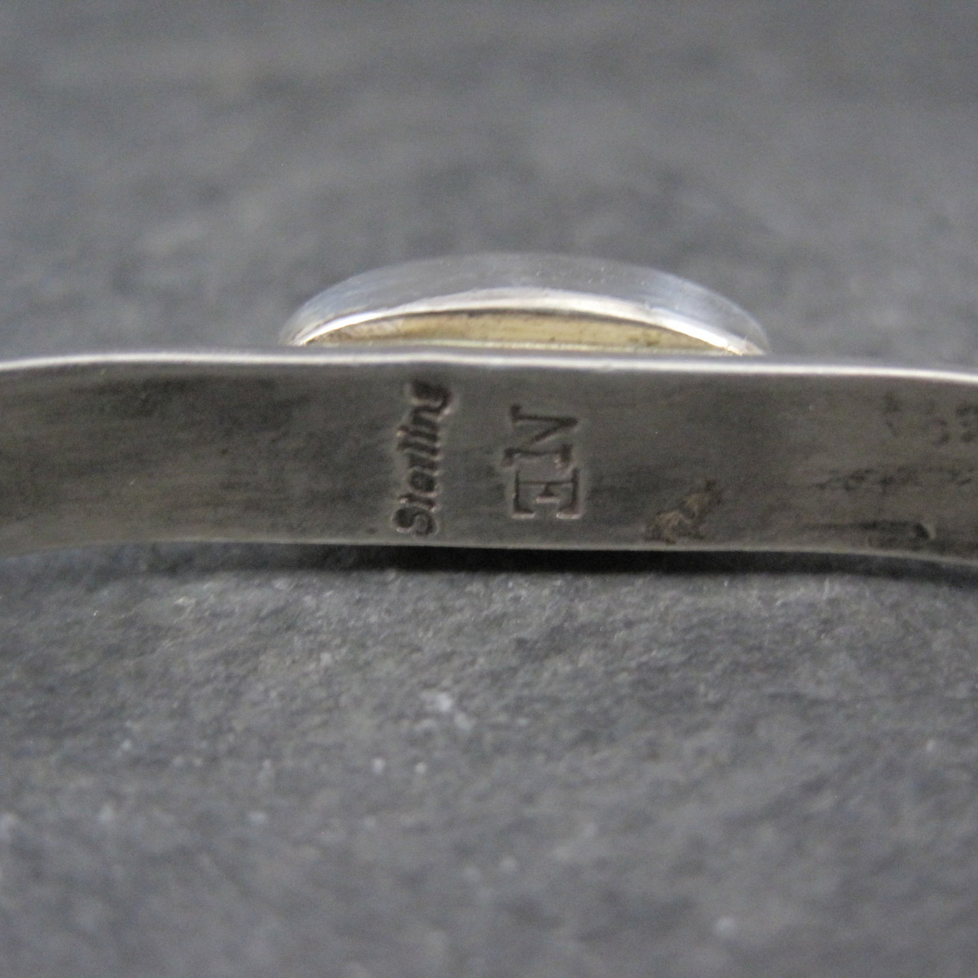 Southwestern Sterling Denim Lapis and Opal Inlay Cuff Bracelet 6.5