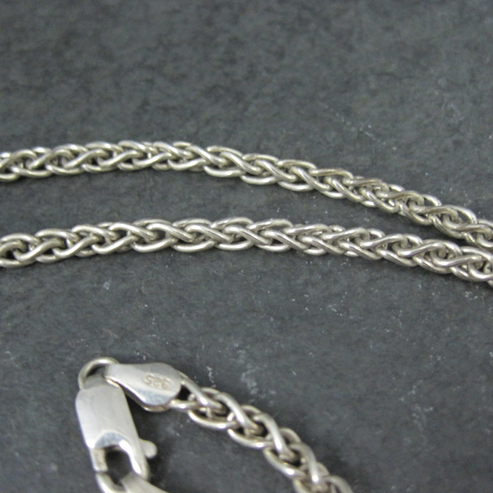 Large Sterling Silver Native American Inlay Pendant Necklace