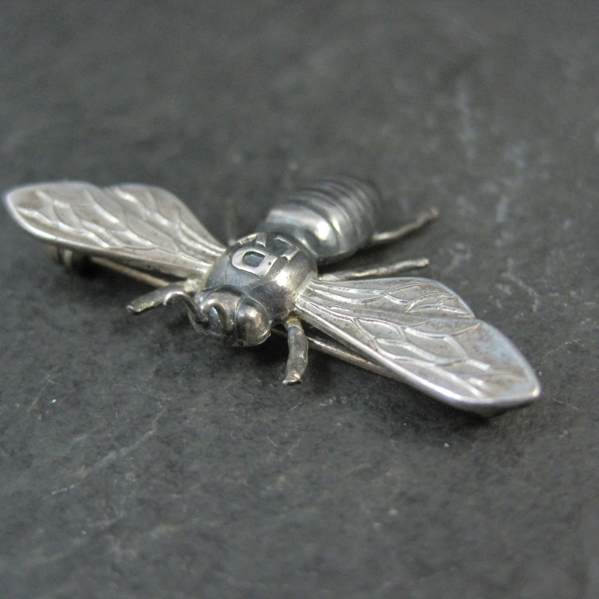 Vintage Art Deco Silver Bee Brooch Greifen Kunst