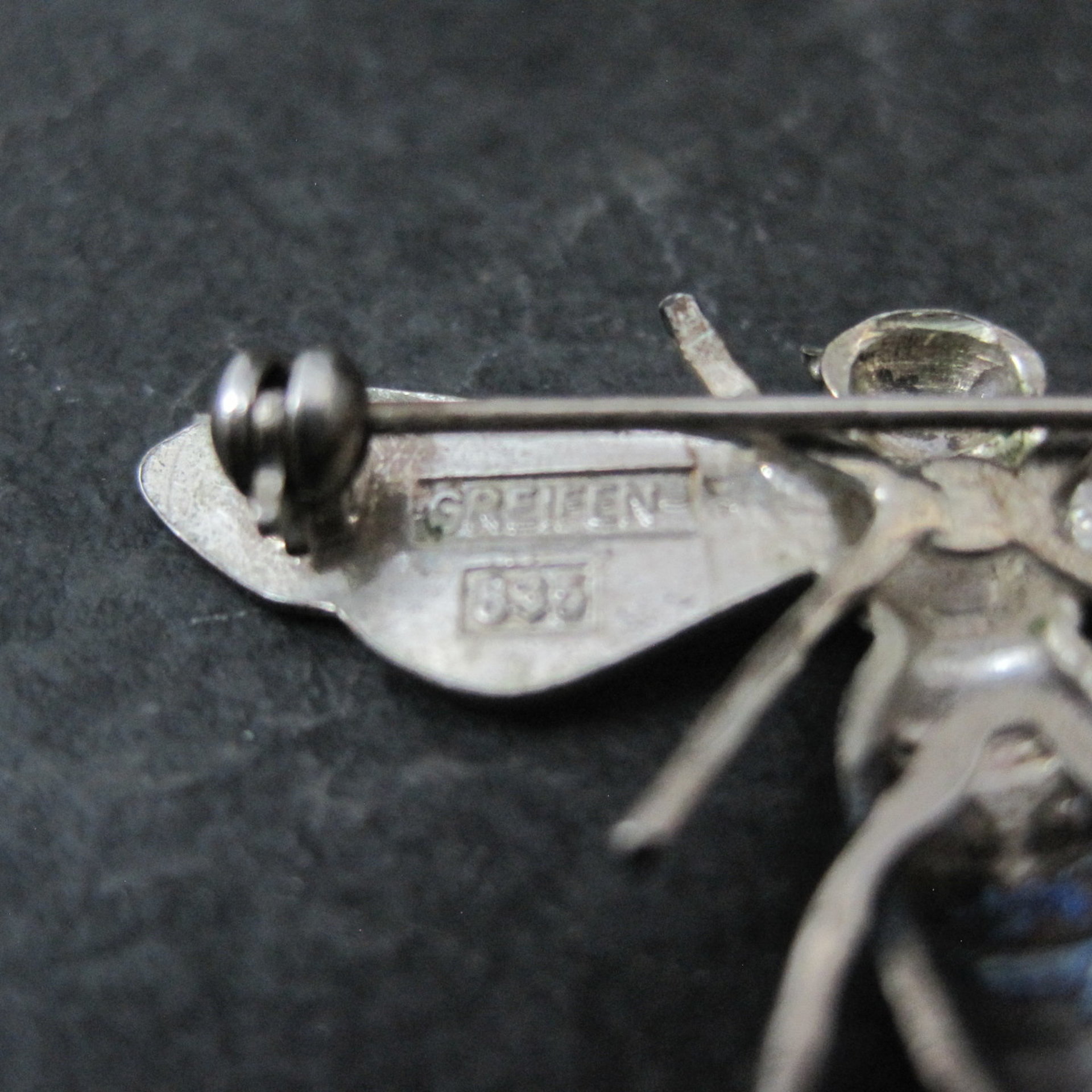 Vintage Art Deco Bee Brooch German DLV Greifen Kunst