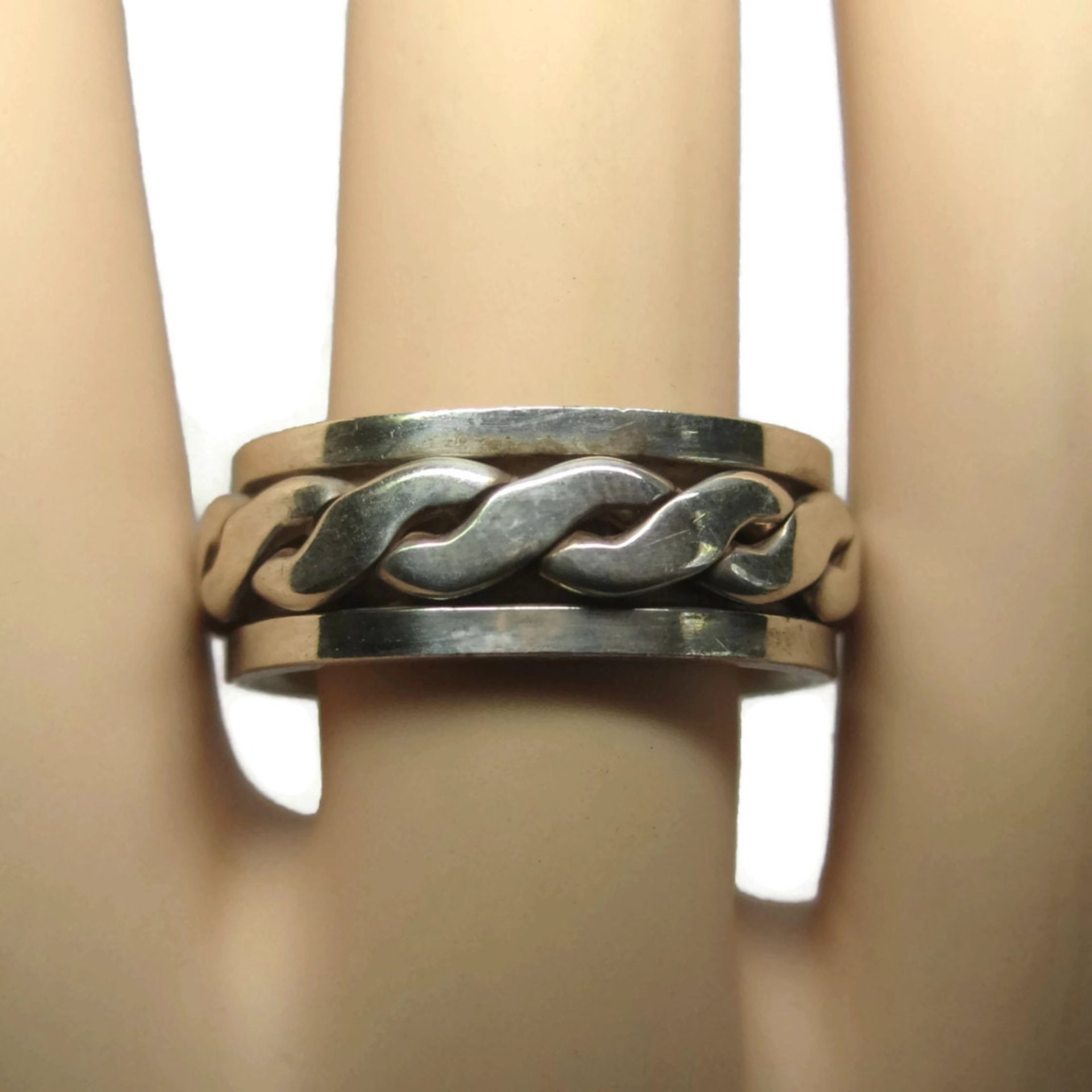 Vintage 90s Spinner Band Ring Sterling Size 7