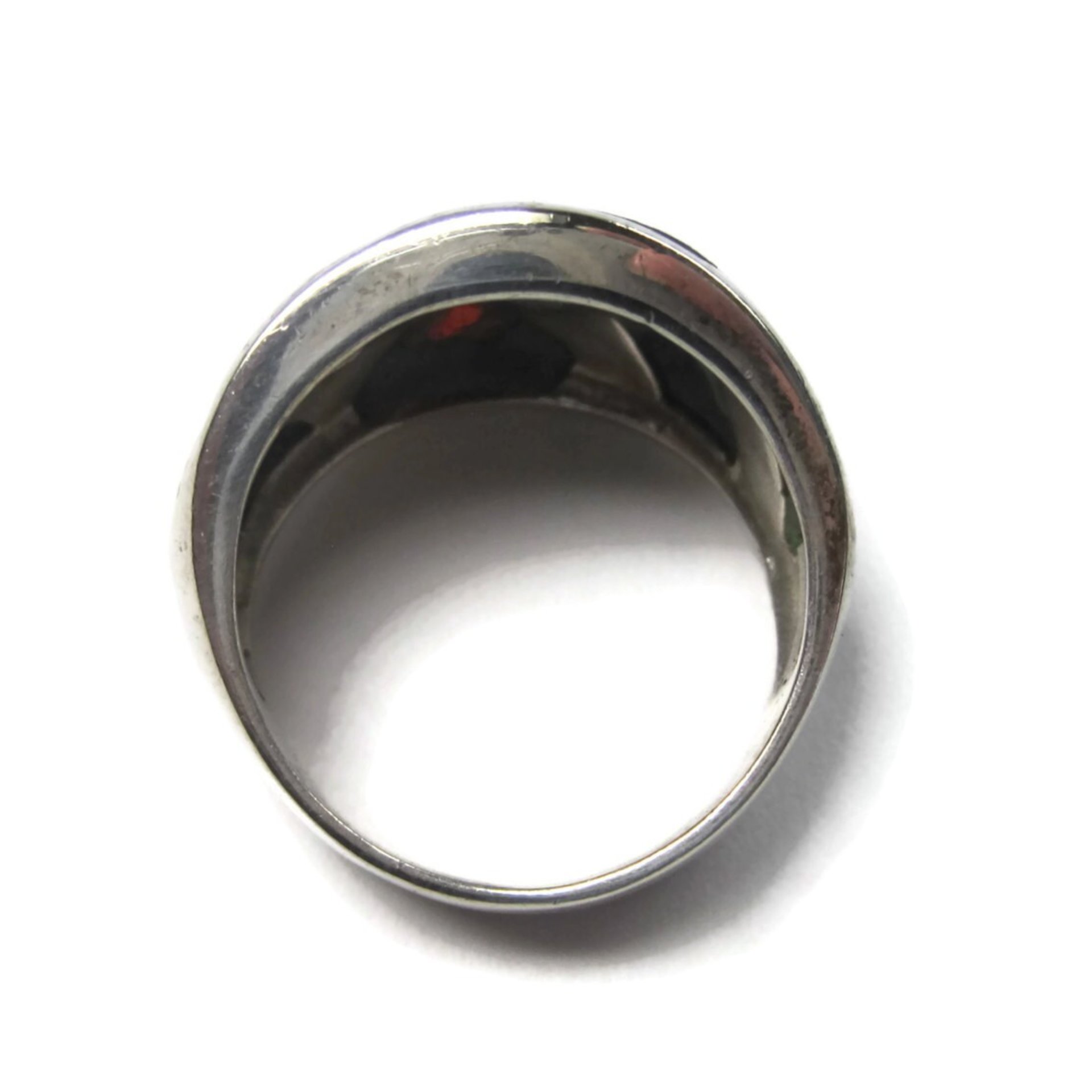 Wide Vintage Marcasite Inlay Band Ring Sterling Size 8