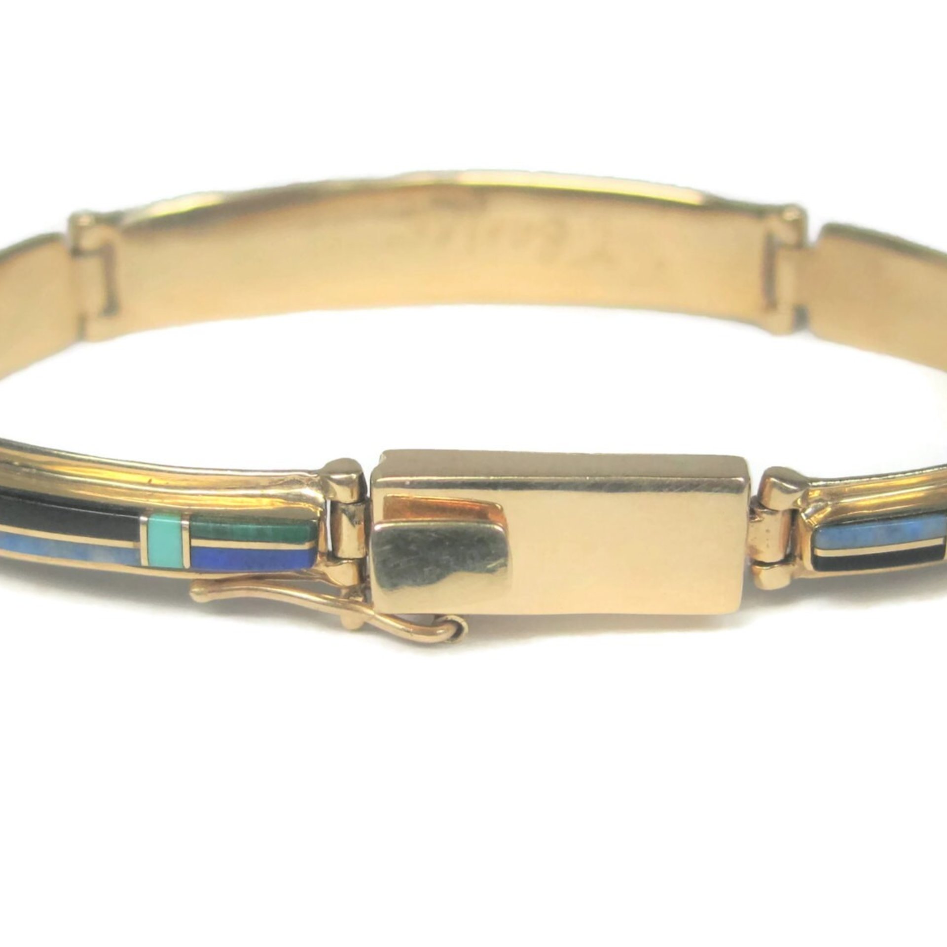 Vintage 14K Inlay Bracelet 8 Inches Cherokee Thomas Barbre