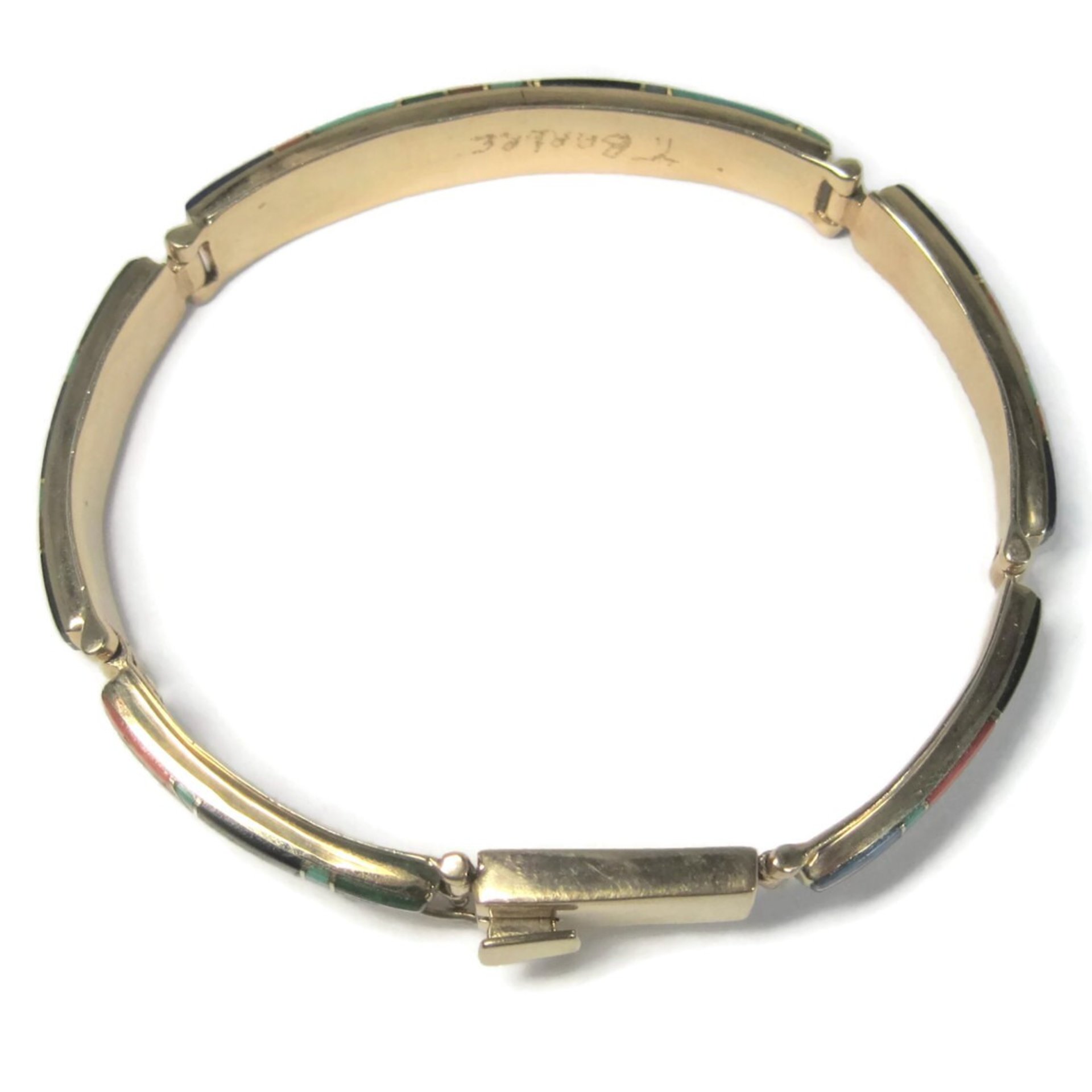 Vintage 14K Inlay Bracelet 8 Inches Cherokee Thomas Barbre