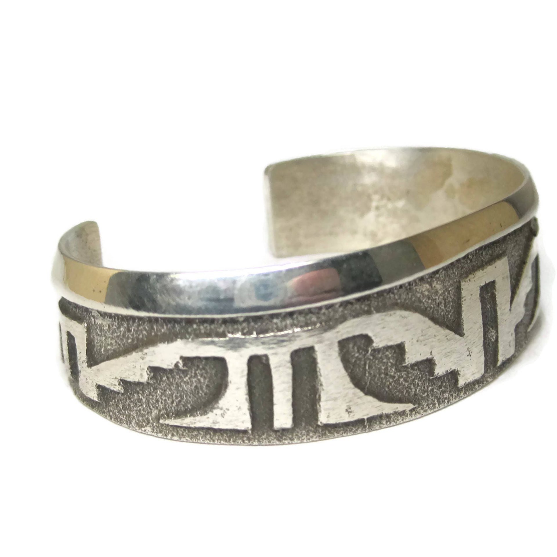 Navajo Sterling Tufa Cuff Bracelet 6.25 Inches Anthony Bowman