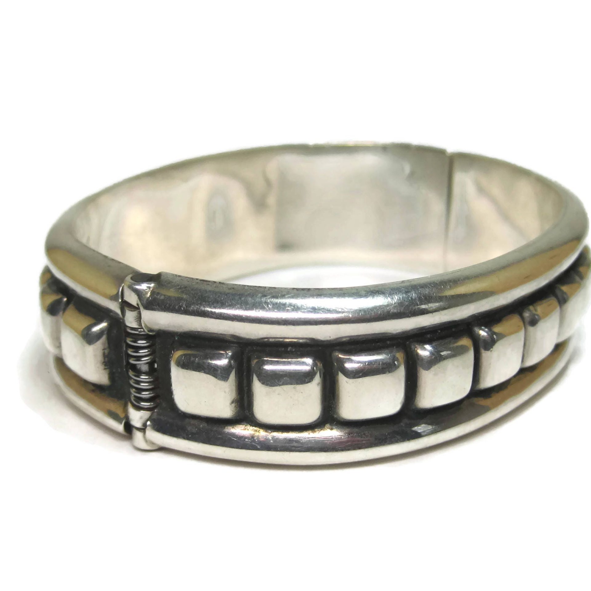 Estate Mexican Sterling Clamper Bracelet