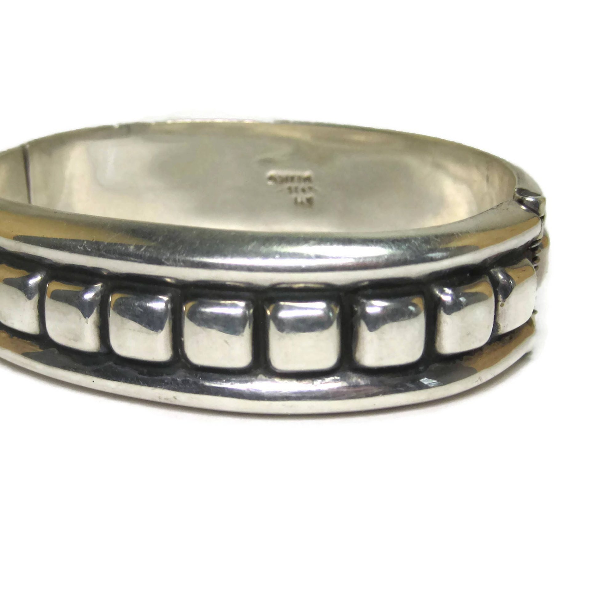 Estate Mexican Sterling Clamper Bracelet