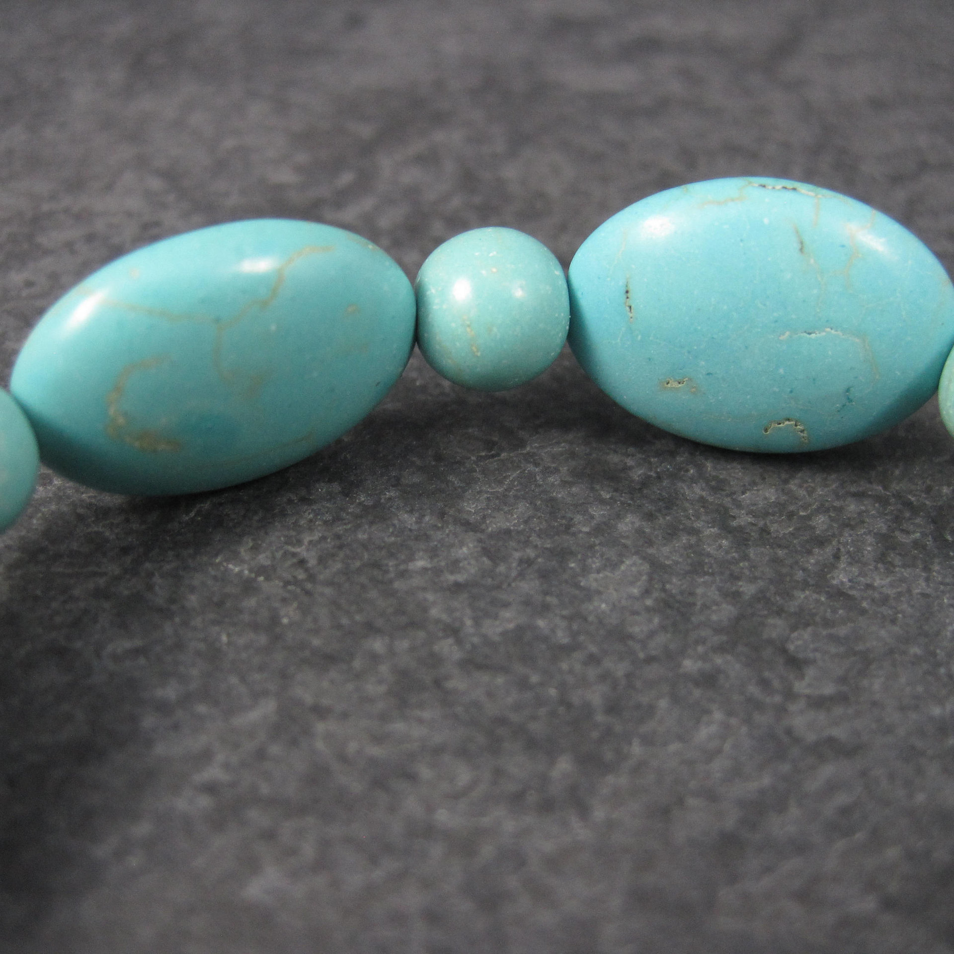 Turquoise Howlite Stretchy Bracelet 6 Inches