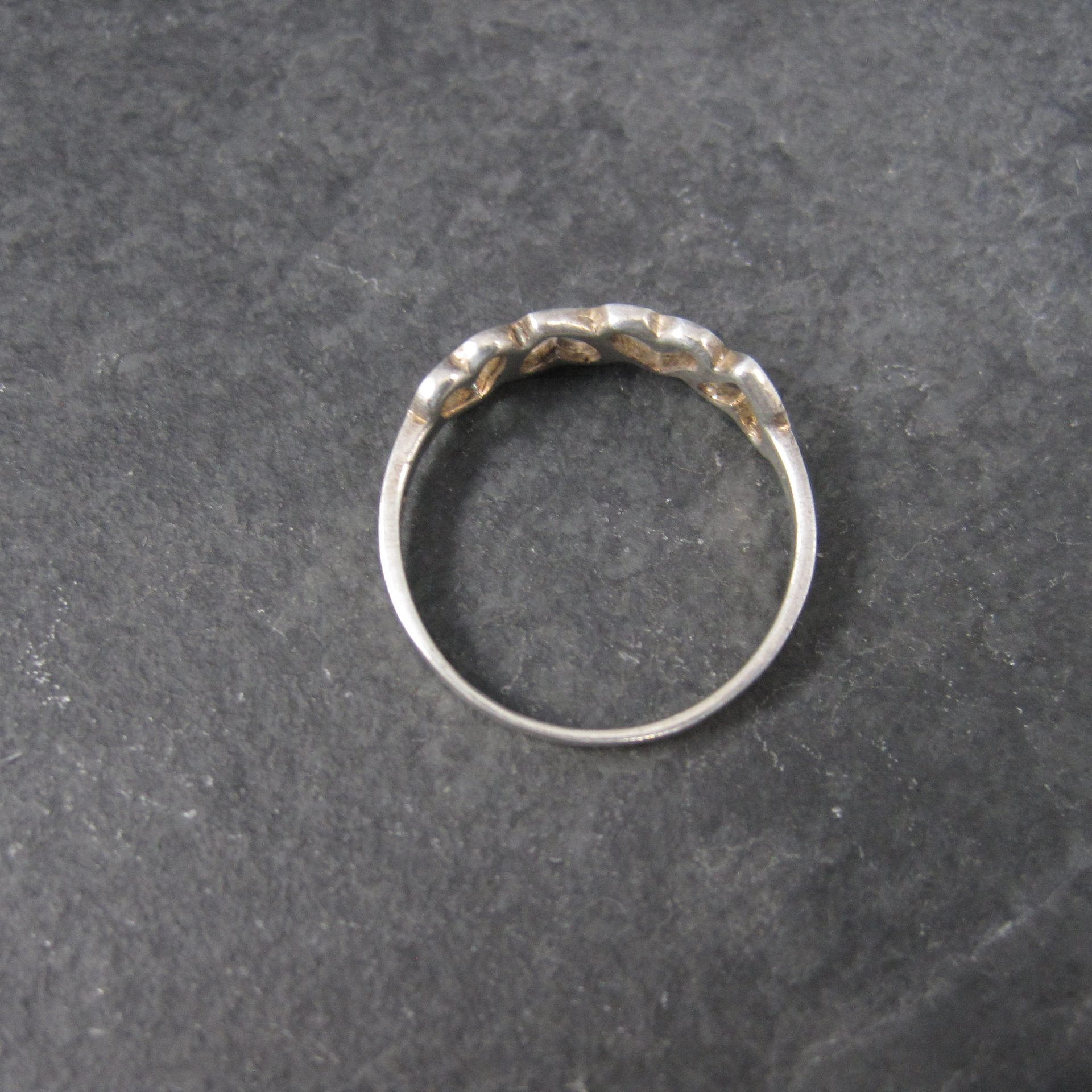 Vintage Sterling Heart Ring Size 8.75